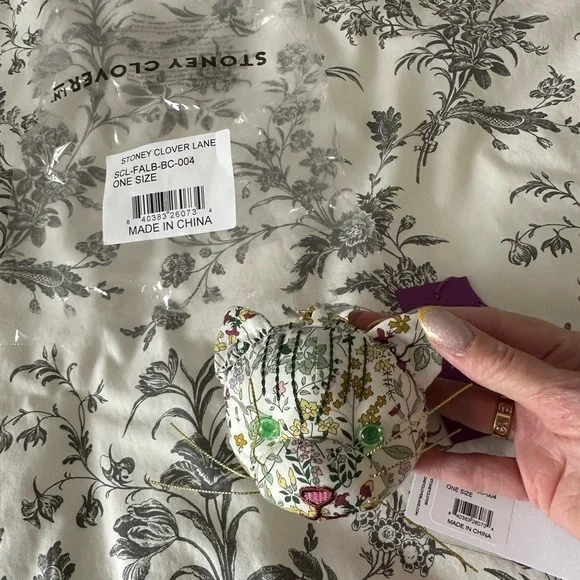 Stoney Clover Lane X Liberty Of London Cat Bag Charm - Picture 2 of 4